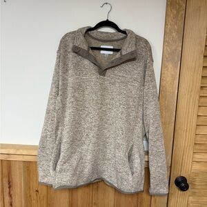 Goodfellow & Co Taupe Quarter-Snap Sweatshirt